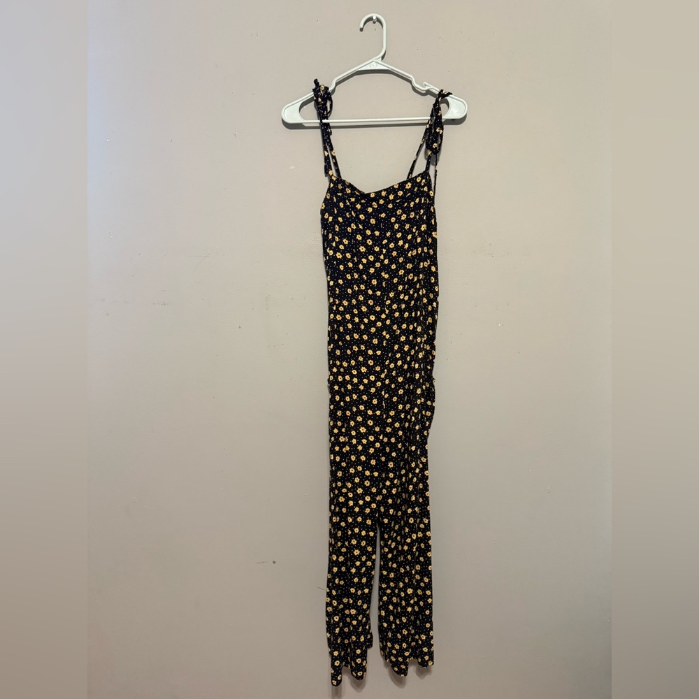 ASOS Black and Yellow Floral Jumpsuit